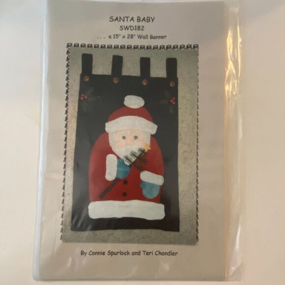 Sew Wonderful Dreams SWD182 Pattern Santa Baby Wall Banner Vintage Christmas - Picture 2 of 5